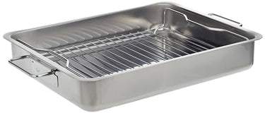 IKEA Koncis oven dish with rack, stainless steel, silver, x 32 x 7 cm on sale